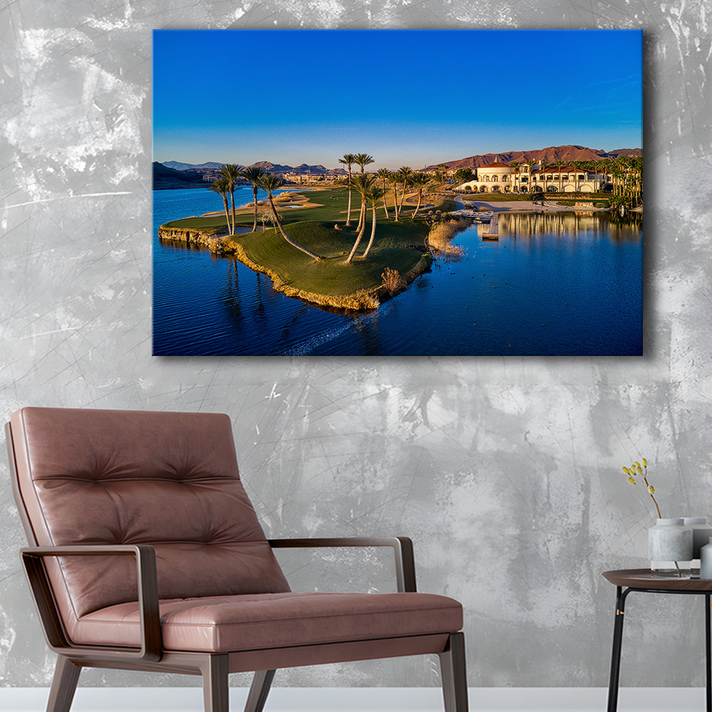 Reflection Bay Golf Courses In Las Vegas, Nv 2, Golf Art Print,Gifts Golf Lover