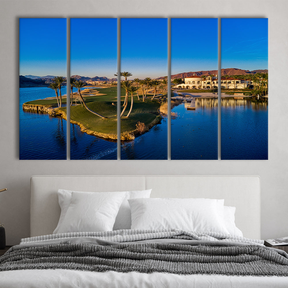 Reflection Bay Golf Courses In Las Vegas, Nv 2, Golf Art Print, Extra Large Canvas Print Wall Art