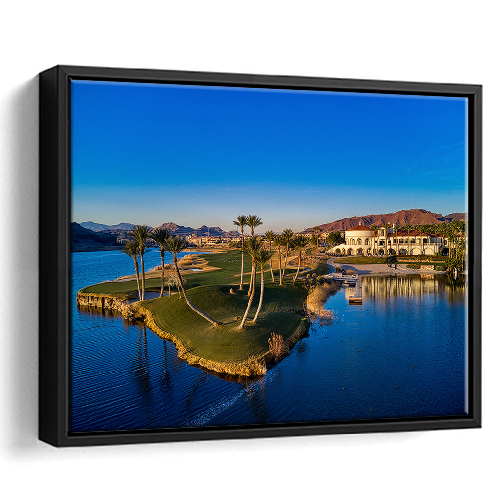 Reflection Bay Golf Courses In Las Vegas, Nv 2, Floating Framed Canvas Print Wall Art