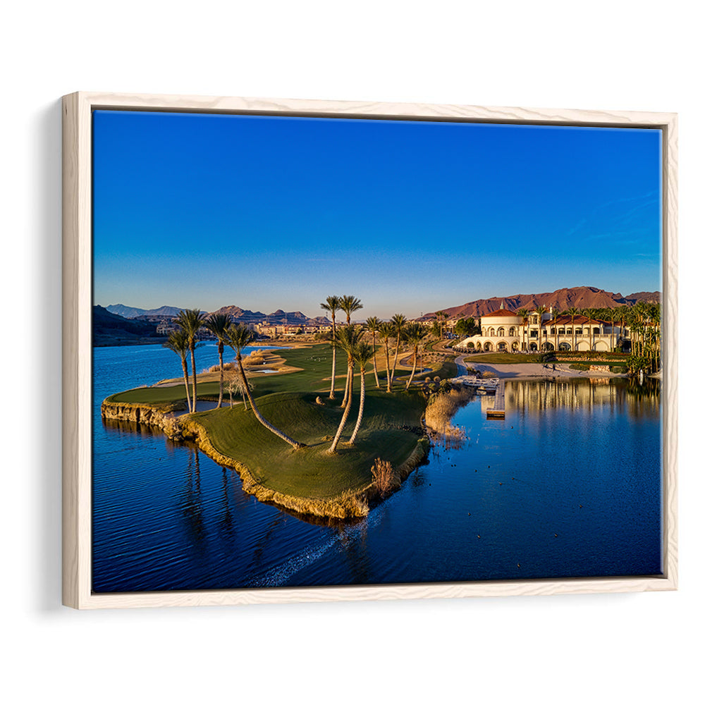 Reflection Bay Golf Courses In Las Vegas, Nv 2, Floating Framed Canvas Print Wall Art