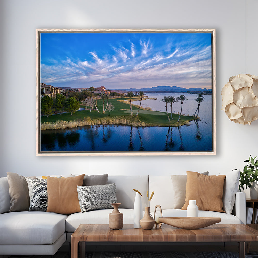 Reflection Bay Golf Courses In Las Vegas, Nv 3, Floating Framed Canvas Print Wall Art