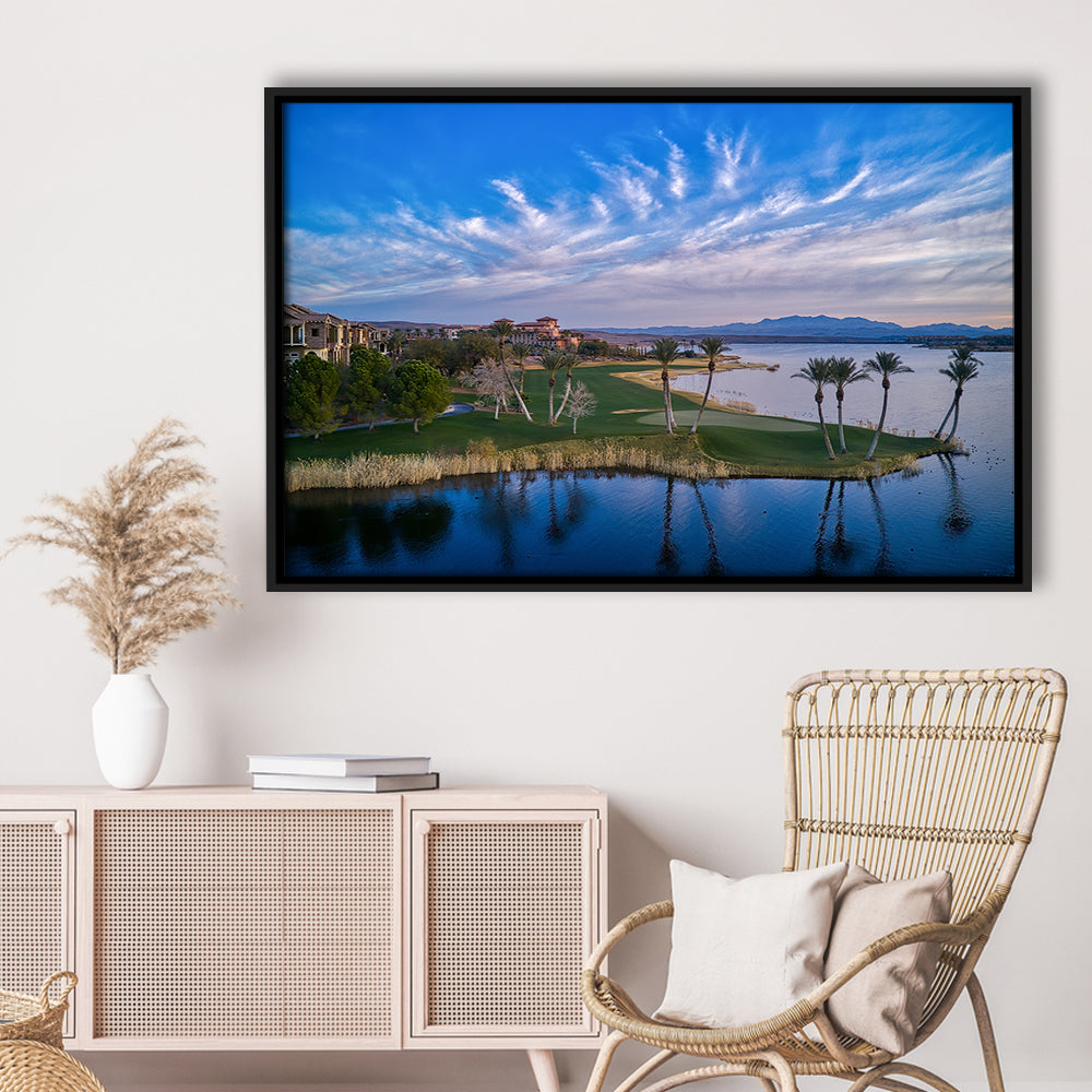 Reflection Bay Golf Courses In Las Vegas, Nv 3, Floating Framed Canvas Print Wall Art