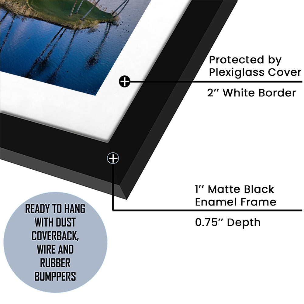 Reflection Bay Golf Courses In Las Vegas, Nv 3, Goft Art Print, Framed Art Print White Border Wall Decor