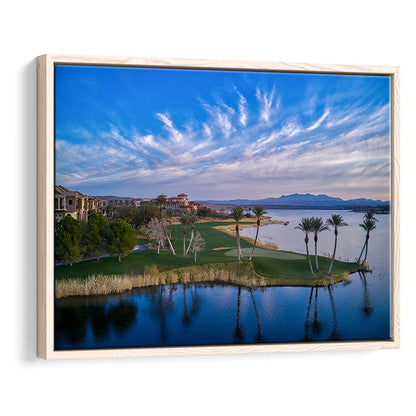 Reflection Bay Golf Courses In Las Vegas, Nv 3, Floating Framed Canvas Print Wall Art