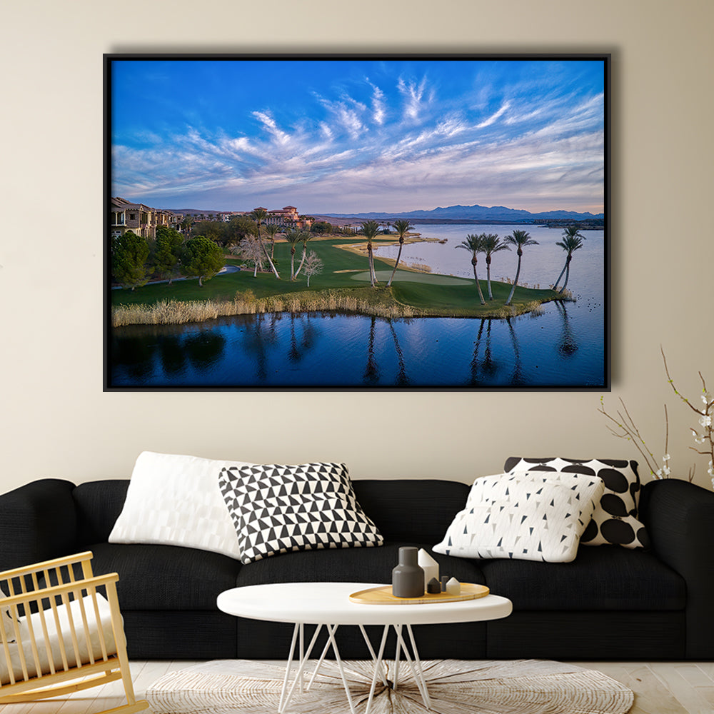 Reflection Bay Golf Courses In Las Vegas, Nv 3, Floating Framed Canvas Print Wall Art