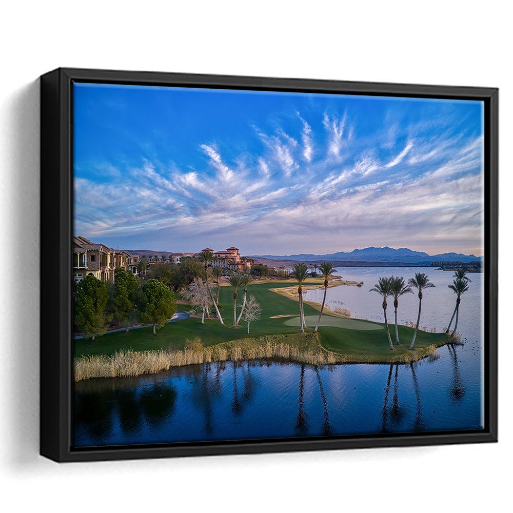 Reflection Bay Golf Courses In Las Vegas, Nv 3, Floating Framed Canvas Print Wall Art