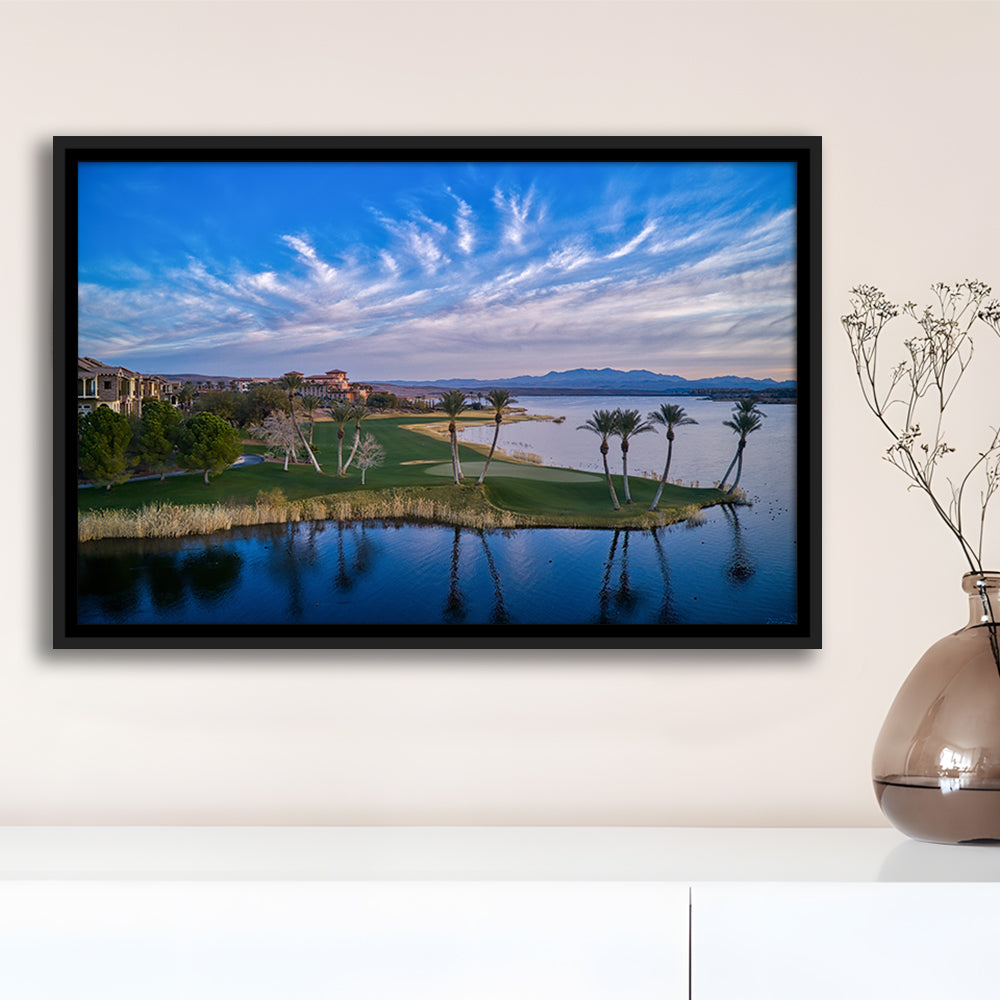 Reflection Bay Golf Courses In Las Vegas, Nv 3, Floating Framed Canvas Print Wall Art