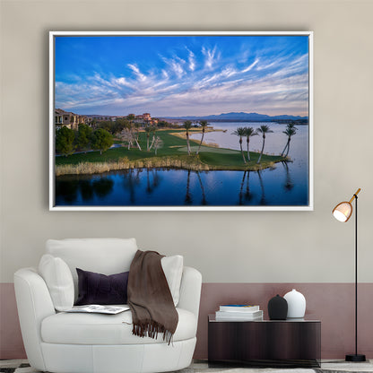 Reflection Bay Golf Courses In Las Vegas, Nv 3, Floating Framed Canvas Print Wall Art