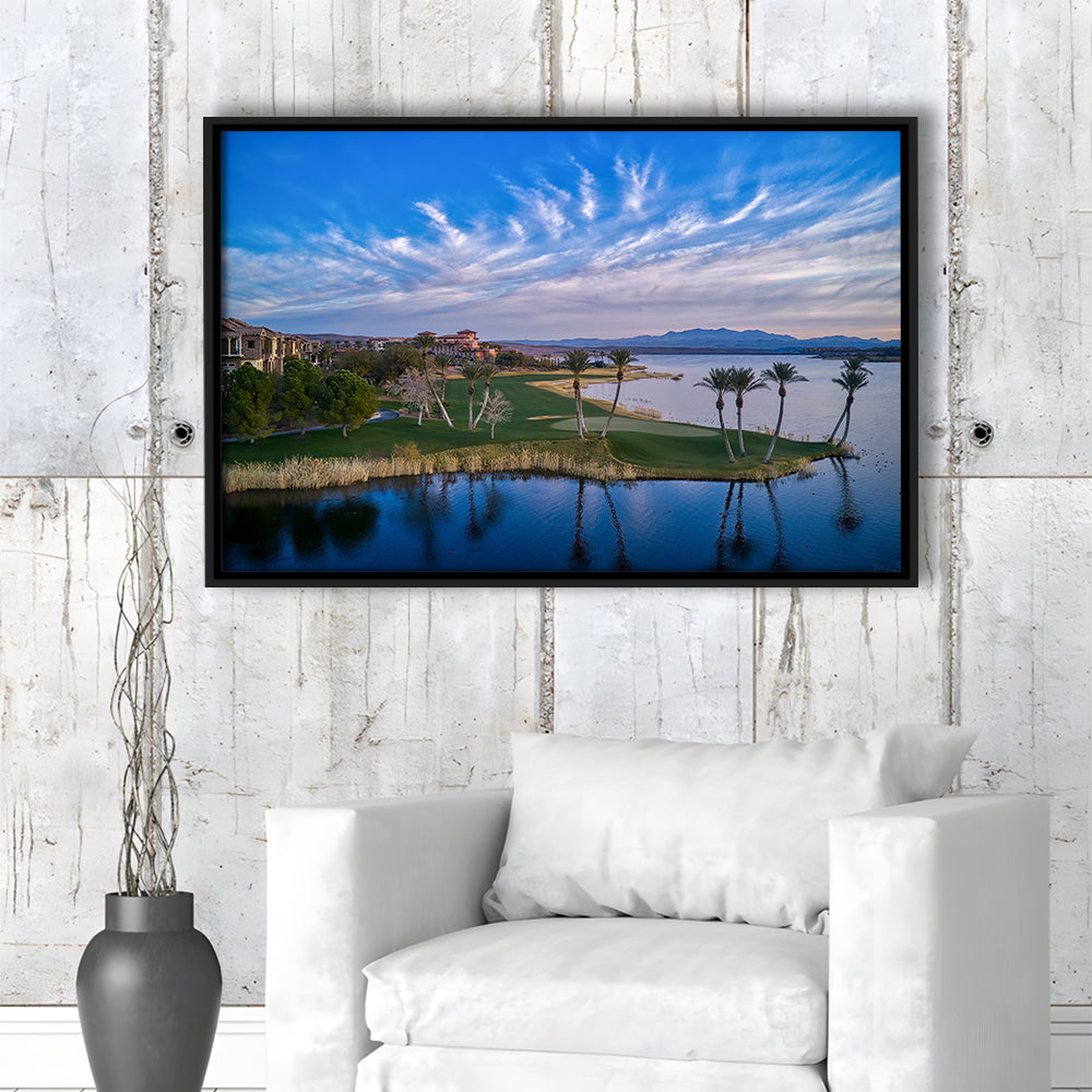 Reflection Bay Golf Courses In Las Vegas, Nv 3, Floating Framed Canvas Print Wall Art