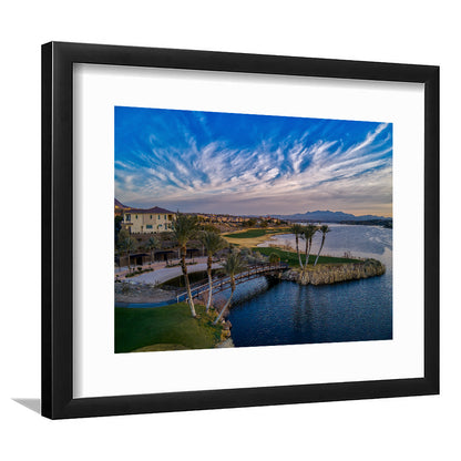 Reflection Bay Golf Courses In Las Vegas, Nv 4, Goft Art Print, Framed Art Print White Border Wall Decor