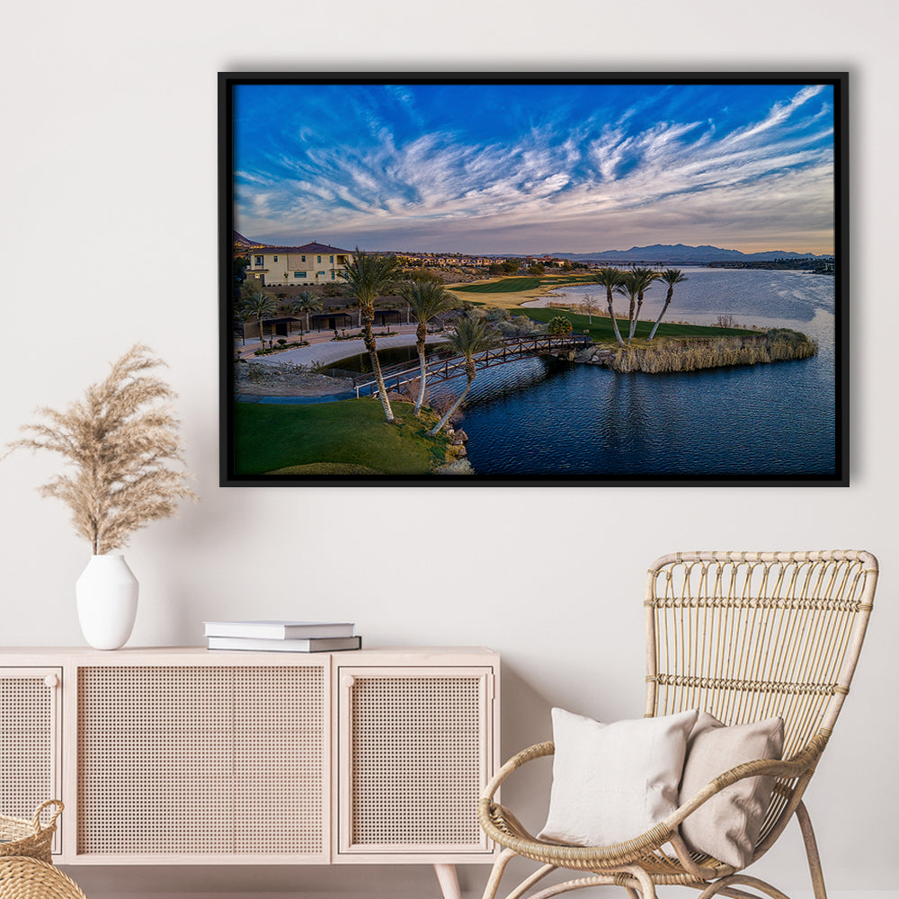 Reflection Bay Golf Courses In Las Vegas, Nv 4, Floating Framed Canvas Print Wall Art