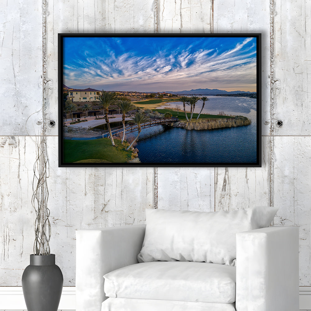 Reflection Bay Golf Courses In Las Vegas, Nv 4, Floating Framed Canvas Print Wall Art
