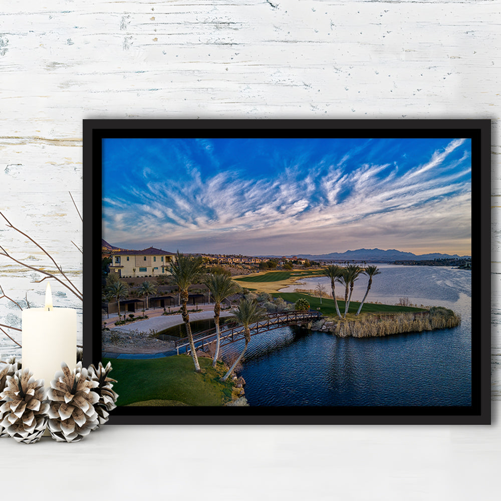 Reflection Bay Golf Courses In Las Vegas, Nv 4, Floating Framed Canvas Print Wall Art