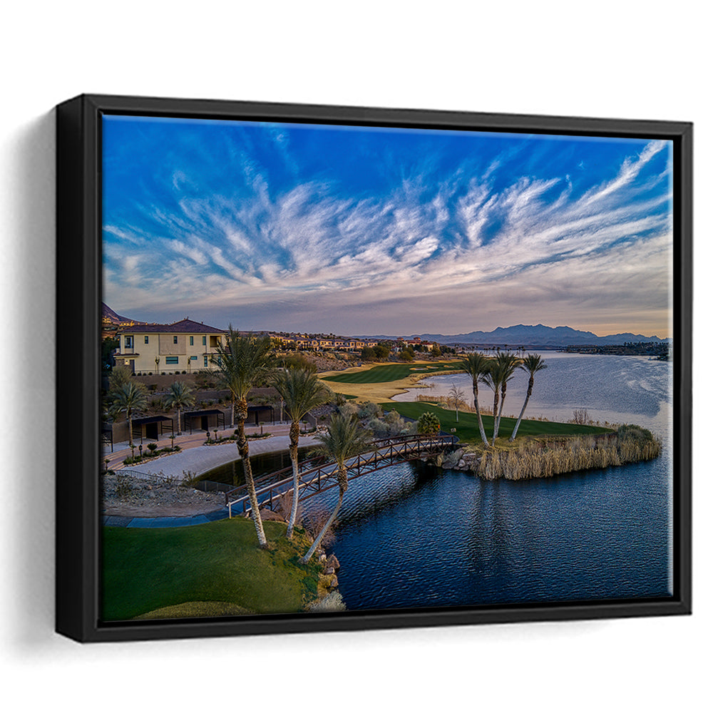 Reflection Bay Golf Courses In Las Vegas, Nv 4, Floating Framed Canvas Print Wall Art