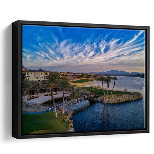 Reflection Bay Golf Courses In Las Vegas, Nv 4, Floating Framed Canvas Print Wall Art