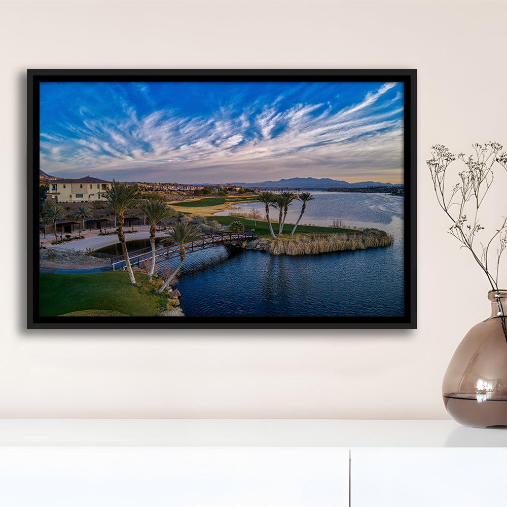 Reflection Bay Golf Courses In Las Vegas, Nv 4, Floating Framed Canvas Print Wall Art