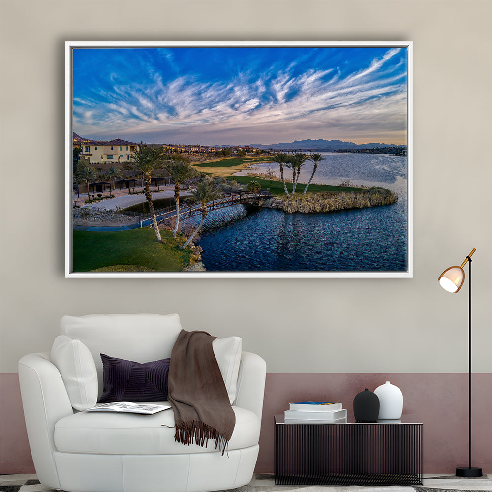 Reflection Bay Golf Courses In Las Vegas, Nv 4, Floating Framed Canvas Print Wall Art