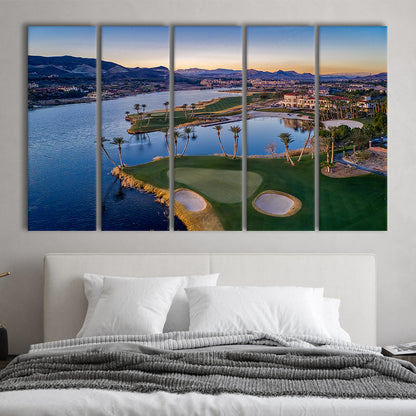 Reflection Bay Golf Courses In Las Vegas, Nv, Golf Art Print, Extra Large Canvas Print Wall Art
