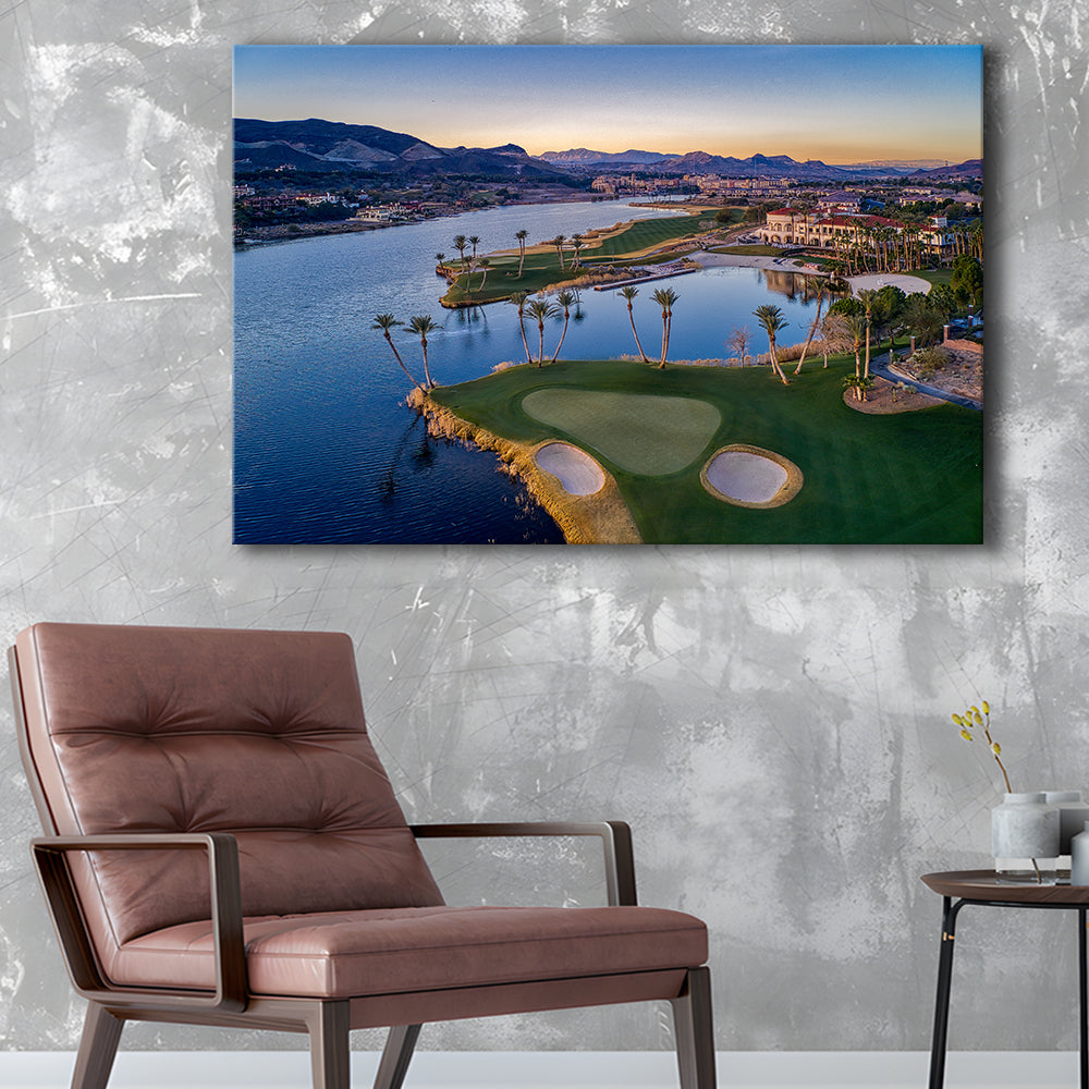 Reflection Bay Golf Courses In Las Vegas, Nv, Golf Art Print,Gifts Golf Lover