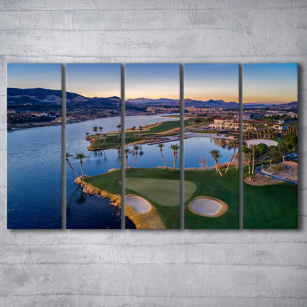 Reflection Bay Golf Courses In Las Vegas, Nv, Golf Art Print, Extra Large Canvas Print Wall Art