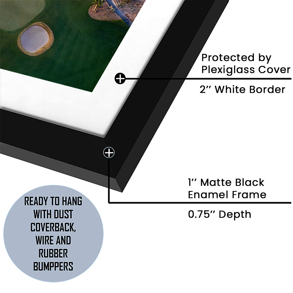 Reflection Bay Golf Courses In Las Vegas, Nv, Goft Art Print, Framed Art Print White Border Wall Decor