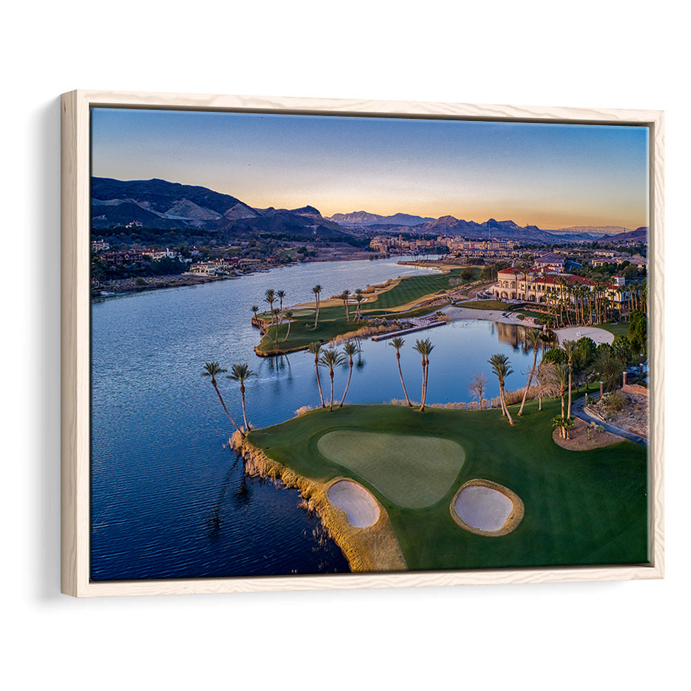 Reflection Bay Golf Courses In Las Vegas, Nv, Floating Framed Canvas Print Wall Art
