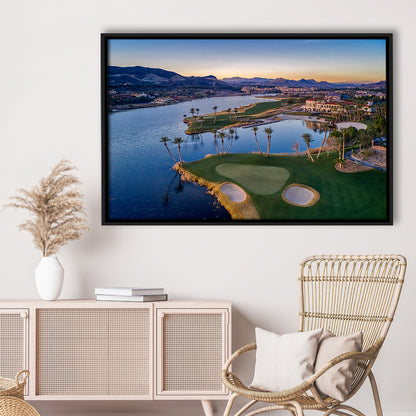 Reflection Bay Golf Courses In Las Vegas, Nv, Floating Framed Canvas Print Wall Art