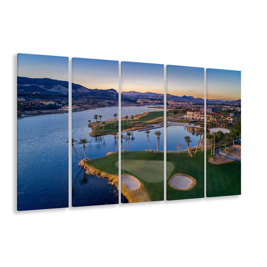 Reflection Bay Golf Courses In Las Vegas, Nv, Golf Art Print, Extra Large Canvas Print Wall Art