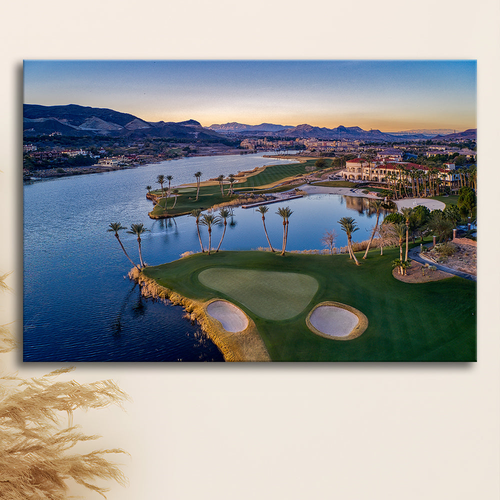 Reflection Bay Golf Courses In Las Vegas, Nv, Golf Art Print,Gifts Golf Lover