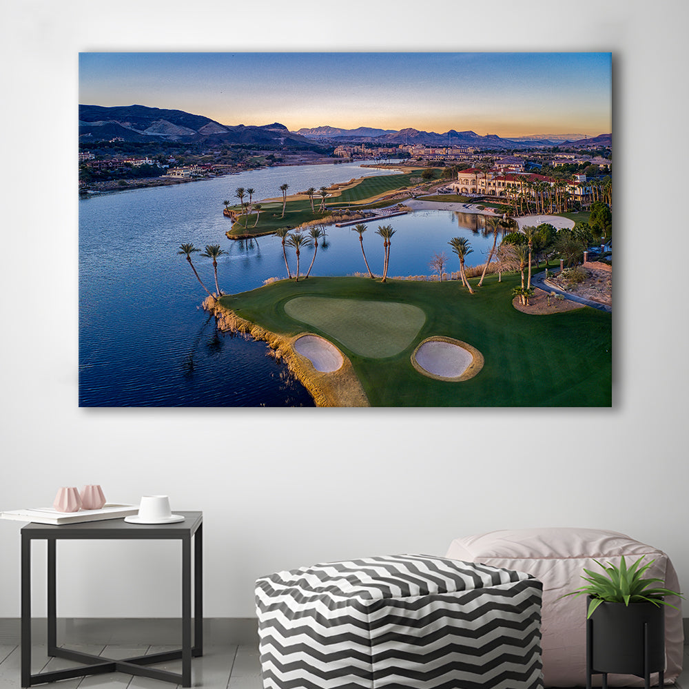 Reflection Bay Golf Courses In Las Vegas, Nv, Golf Art Print,Gifts Golf Lover