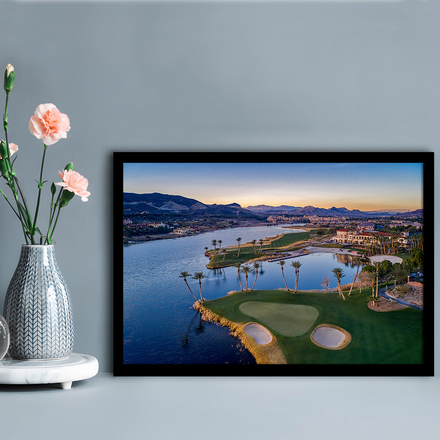 Reflection Bay Golf Courses In Las Vegas, Nv, Framed Art Print Wall Decor, Picture Framed