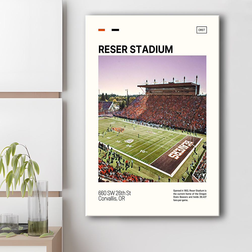 Reser Stadium Print, Oregon State Beavers Stadium Canvas Art, Fan Gifts, Sport Art, Canvas Print Wall Art