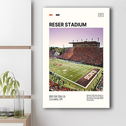 Reser Stadium Print, Oregon State Beavers Stadium Canvas Art, Fan Gifts, Sport Art, Canvas Print Wall Art
