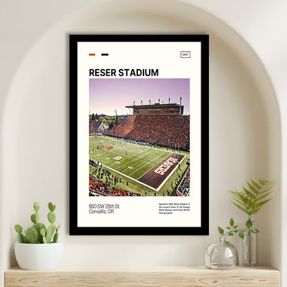Reser Stadium Print, Oregon State Beavers Stadium Art, Gifts for him, Sport Art, Framed Art Print Wall Decor