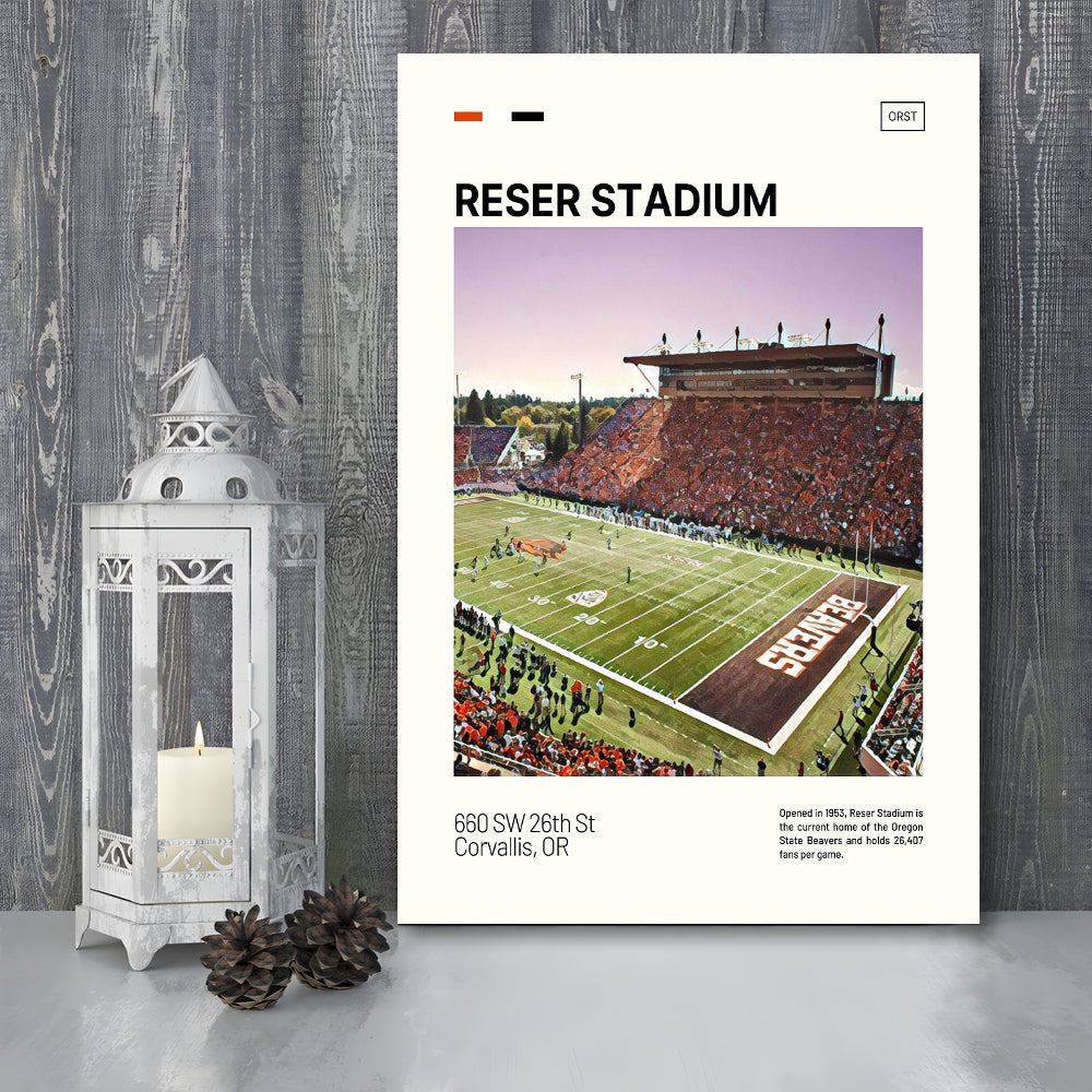 Reser Stadium Print, Oregon State Beavers Stadium Canvas Art, Fan Gifts, Sport Art, Canvas Print Wall Art