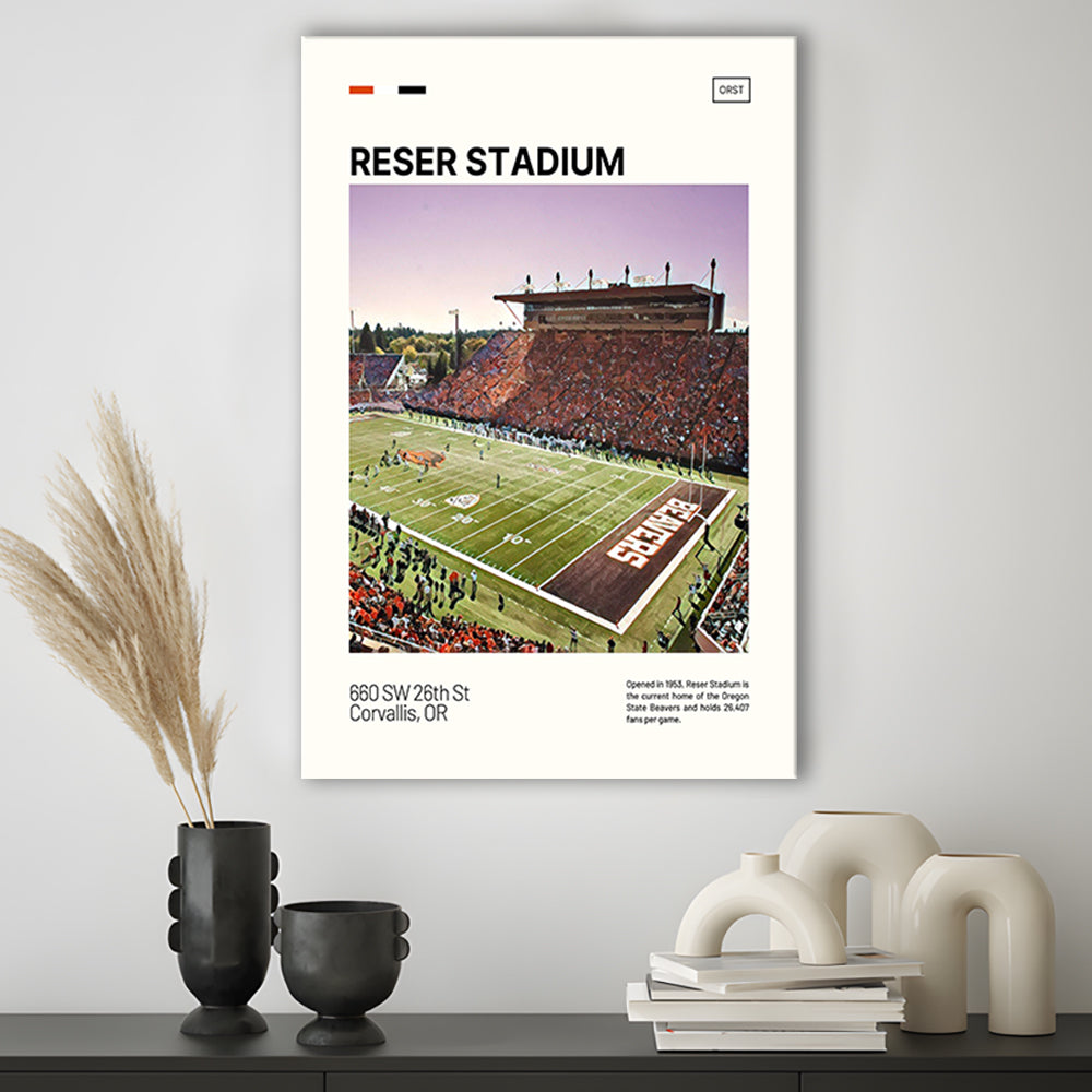 Reser Stadium Print, Oregon State Beavers Stadium Canvas Art, Fan Gifts, Sport Art, Canvas Print Wall Art