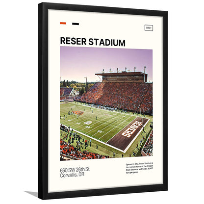 Reser Stadium Print, Oregon State Beavers Stadium Art, Gifts for him, Sport Art, Framed Art Print Wall Decor