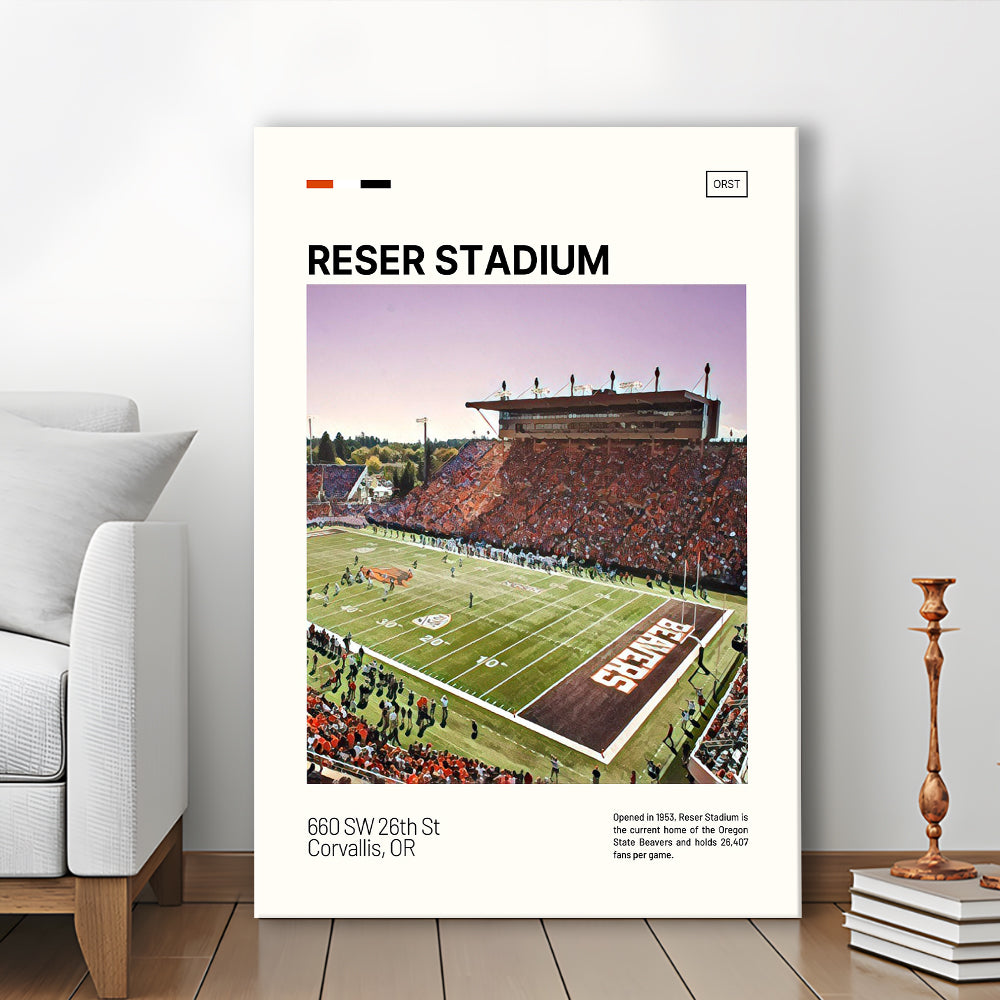 Reser Stadium Print, Oregon State Beavers Stadium Canvas Art, Fan Gifts, Sport Art, Canvas Print Wall Art