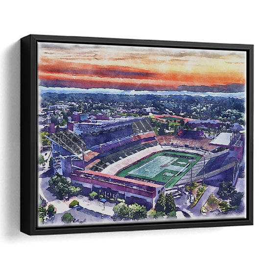 Reser Painting Stadium Watercolor, Corvallis Oregon Watercolor, Sport Gift Art, Framed Canvas Print Wall Art