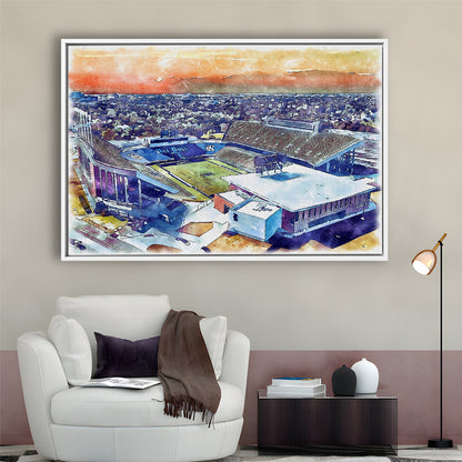 Rice Painting Stadium Watercolor, Houston Texas Watercolor, Sport Gift Art, Framed Canvas Print Wall Art