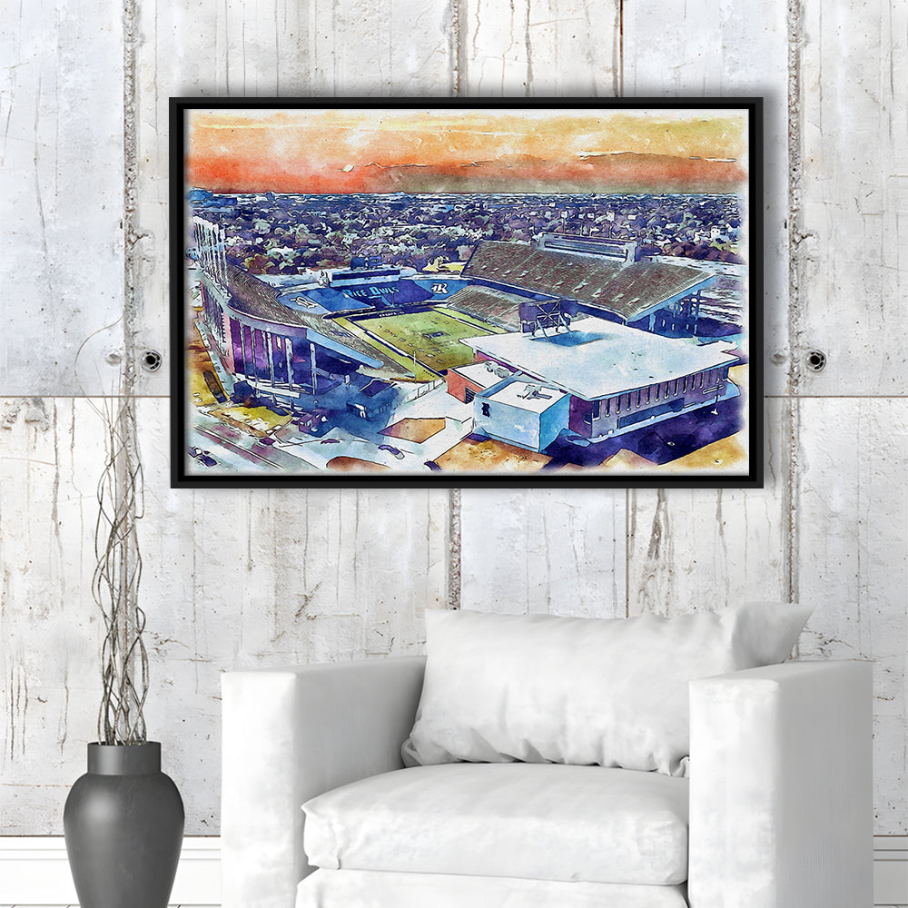 Rice Painting Stadium Watercolor, Houston Texas Watercolor, Sport Gift Art, Framed Canvas Print Wall Art