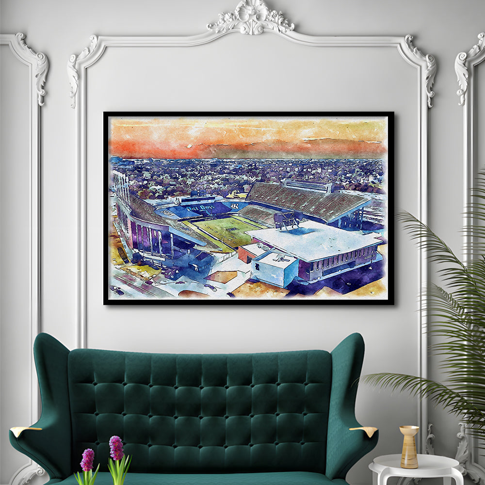 Rice Painting Stadium Watercolor, Houston Texas Watercolor, Sport Gift Art, Framed Art Print Wall Decor