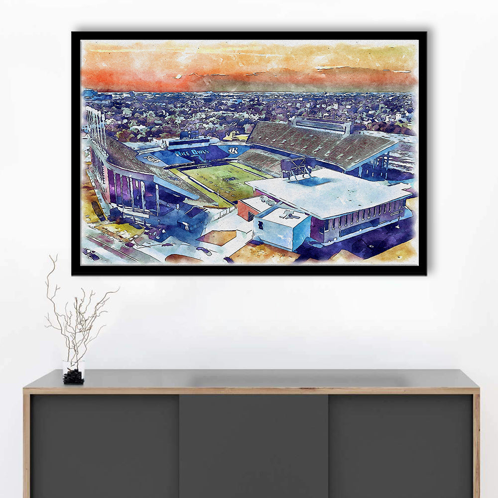 Rice Painting Stadium Watercolor, Houston Texas Watercolor, Sport Gift Art, Framed Art Print Wall Decor