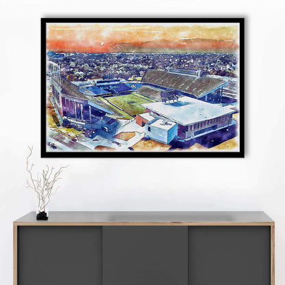Rice Painting Stadium Watercolor, Houston Texas Watercolor, Sport Gift Art, Framed Art Print Wall Decor