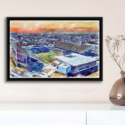 Rice Painting Stadium Watercolor, Houston Texas Watercolor, Sport Gift Art, Framed Canvas Print Wall Art