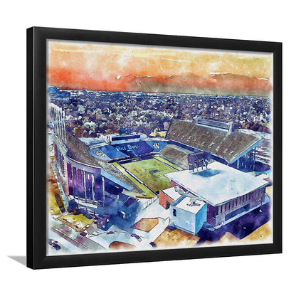 Rice Painting Stadium Watercolor, Houston Texas Watercolor, Sport Gift Art, Framed Art Print Wall Decor