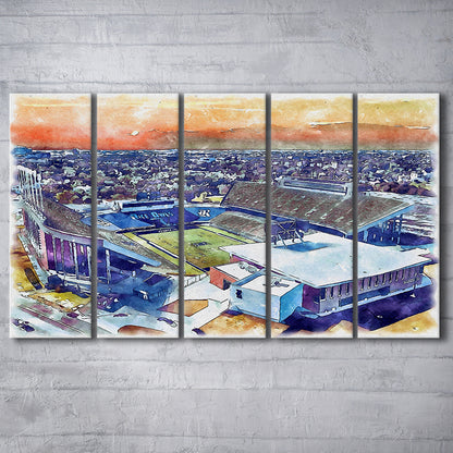 Rice Painting Stadium Watercolor, Houston Texas Watercolor, Sport Art, Extra Large Canvas Print Wall Art