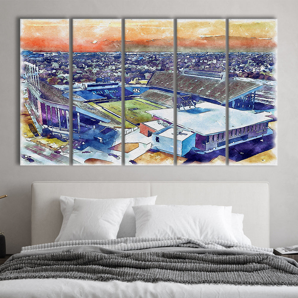 Rice Painting Stadium Watercolor, Houston Texas Watercolor, Sport Art, Extra Large Canvas Print Wall Art