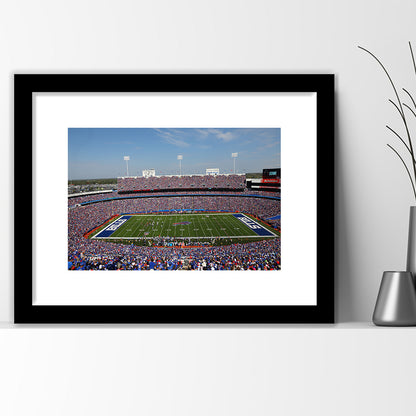 Rich Stadium, Stadium Canvas, Sport Art, Gift for him, White Border Framed Art Print Wall Decor