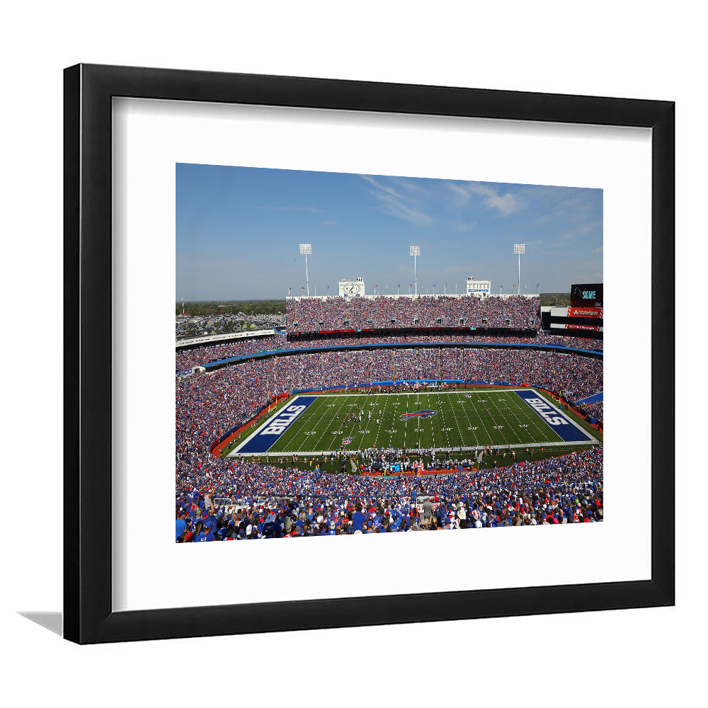Rich Stadium, Stadium Canvas, Sport Art, Gift for him, White Border Framed Art Print Wall Decor